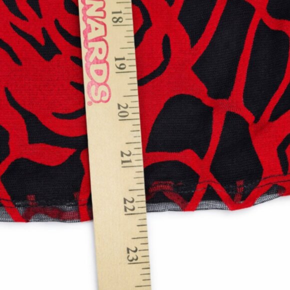 Harley Davidson Black Red Lace Rhinestone Heart Stretch Moto Top 3/4 Sleeve Sz S - Picture 5 of 5